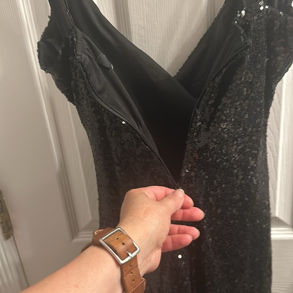 Size 9 cocktail or evening gown formal summer in black sequins - Picture 5 of 9